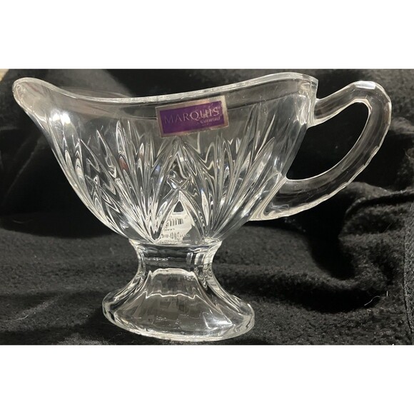 Waterford RARE Marquis by Waterford Crystal Sauce Boat - Picture 2 of 6